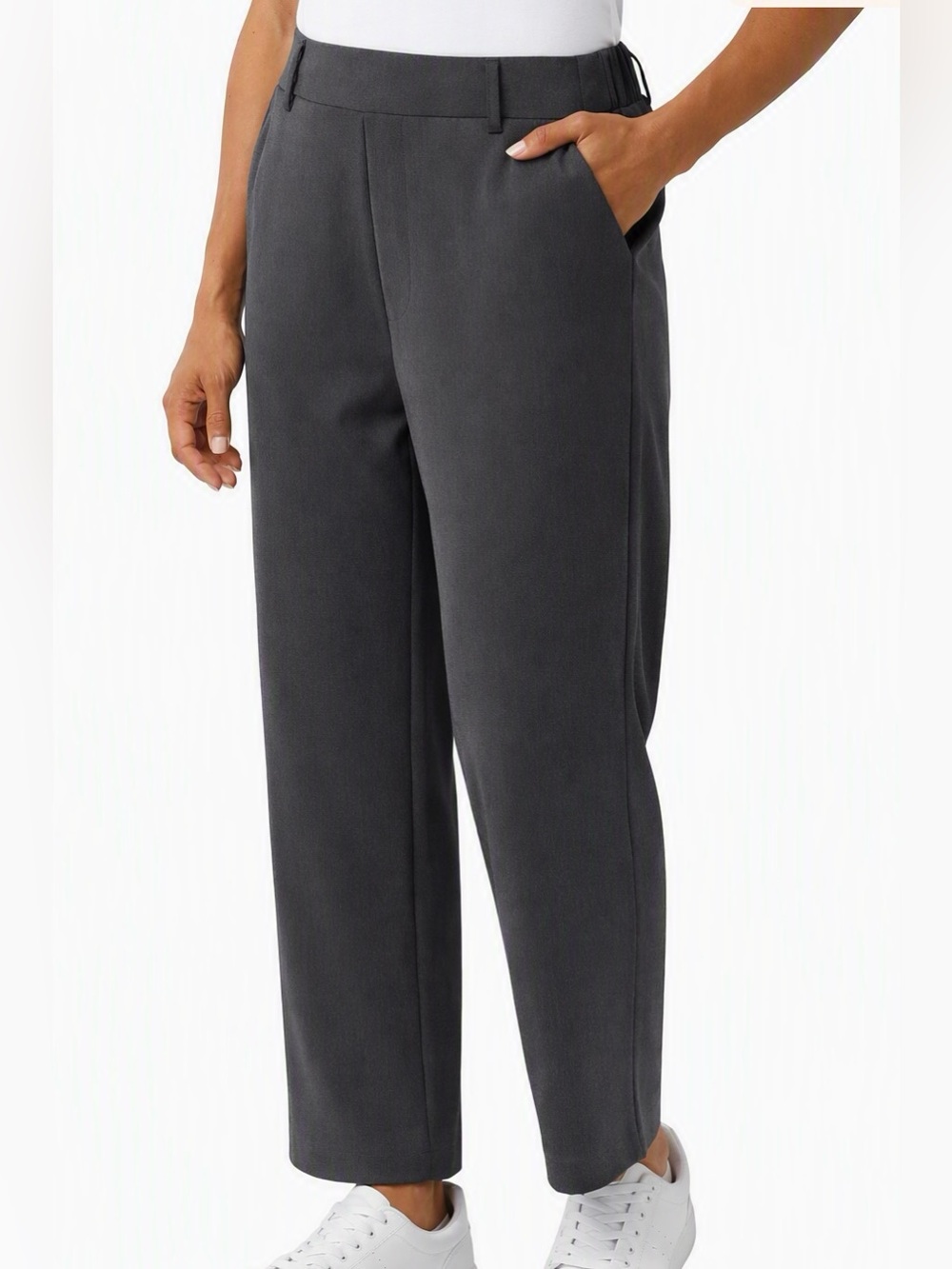 32 Degrees Cool Gray Stretch Twill Pull On Pants Size Large NWT